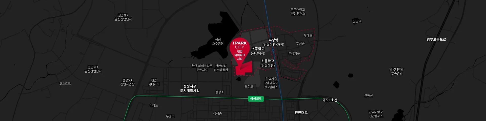 천안 아이파크시티 1단지 입지환경 지도